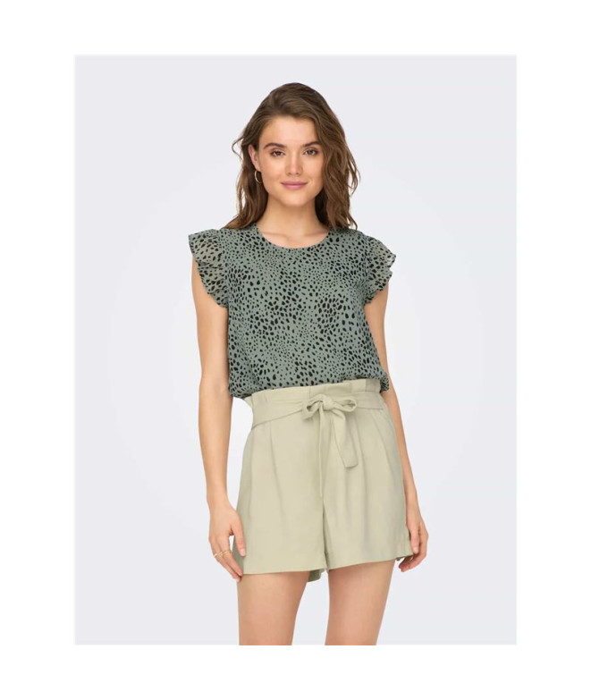 Camiseta Only Onlann Star S/L Frill Ptm...