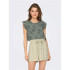 Camiseta Only Onlann Star S/L Frill Ptm Seagrass Aop:Dot Leo Mujer