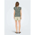 Camiseta Only Onlann Star S/L Frill Ptm Seagrass Aop:Dot Leo Mujer