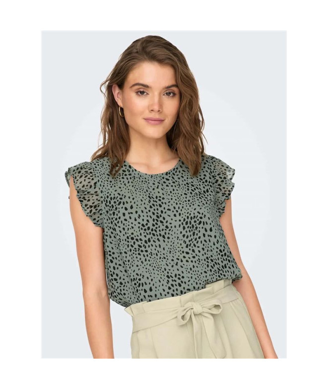Camiseta Only Onlann Star S/L Frill Ptm...