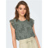 Camiseta Only Onlann Star S/L Frill Ptm Seagrass Aop:Dot Leo Mujer
