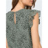Camiseta Only Onlann Star S/L Frill Ptm Seagrass Aop:Dot Leo Mujer