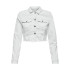 Casaco Only Onlwonder Ls Cropped Dnm Gua Noos Mulher Branco