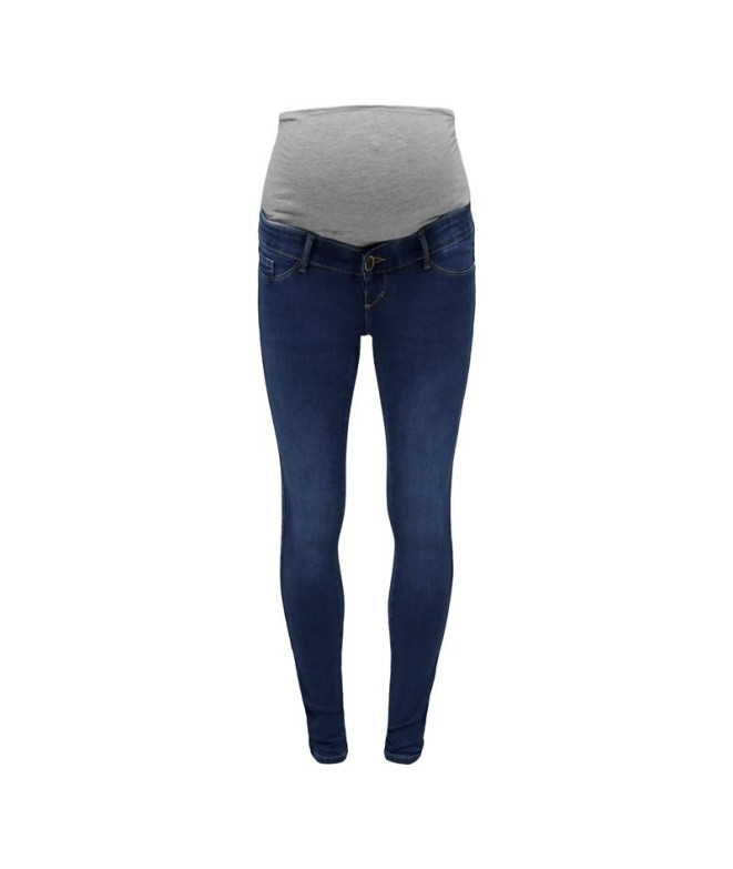 Calça Only Olmroyal Life Sk Mbd Jeans Dnm Noos Mulher Médio Azul Denim