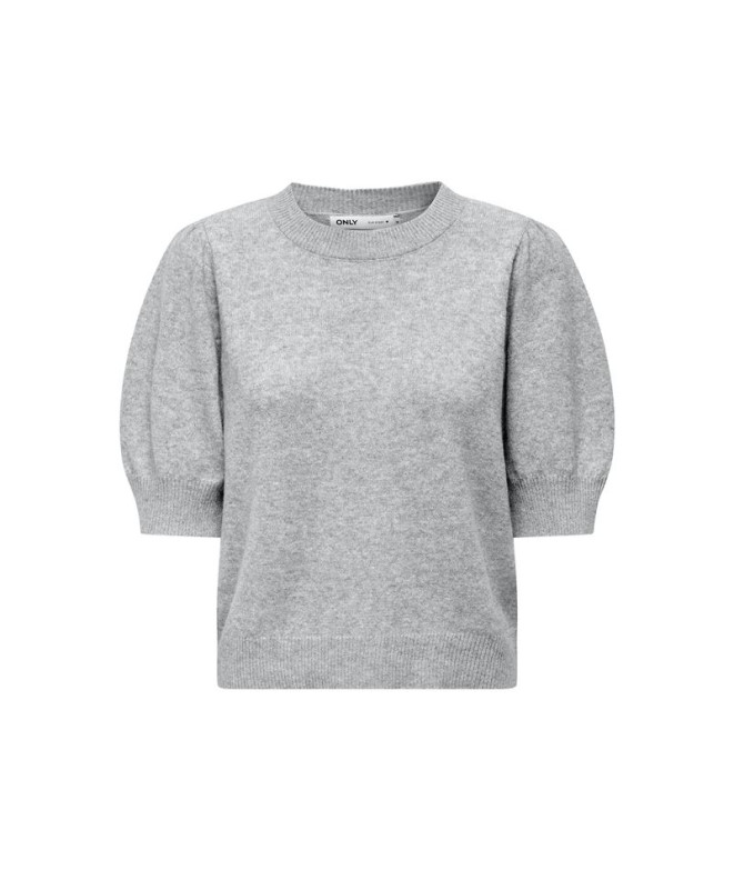 Sudadera Only Onlrica Life 2/4 Knt Noos Mujer Light Grey Melange