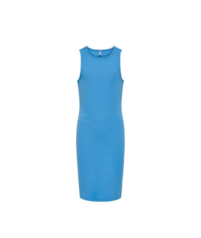 Vestido Only Kogbelfast Life S/L Midi Noos Azul Claro Infantil
