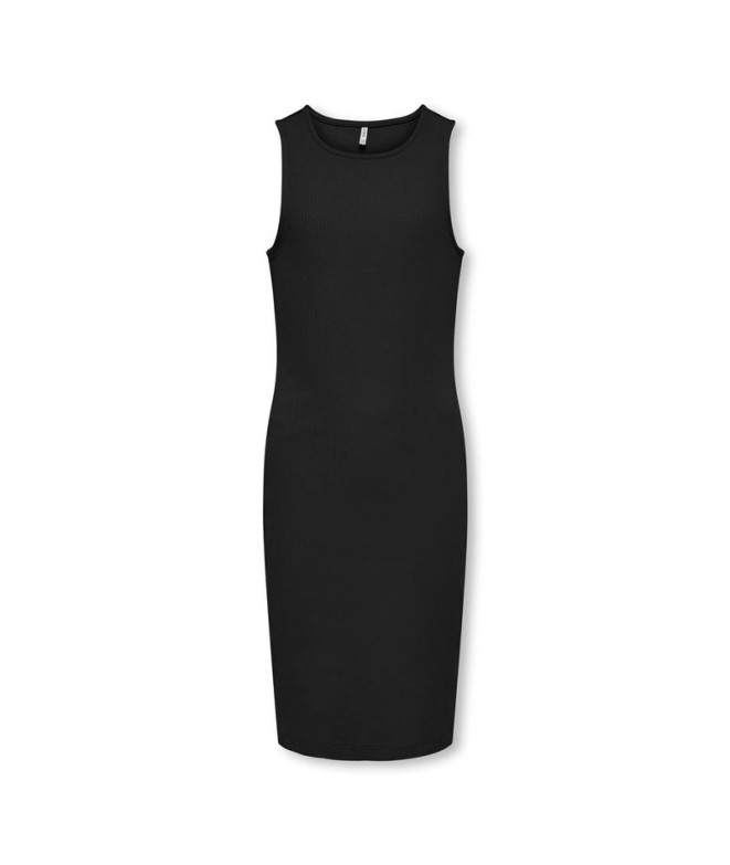 Vestido Only Kogbelfast Life S/L Midi Noos Niña Negro