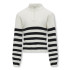 Casaco Only Kogfranca Half Zip L/S Stripe Knt Menina Cloud Dancer Stripes