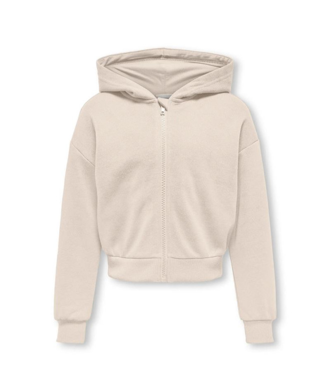Sudadera Only Kogfave L/S Zip Infantil Whitecap Gris