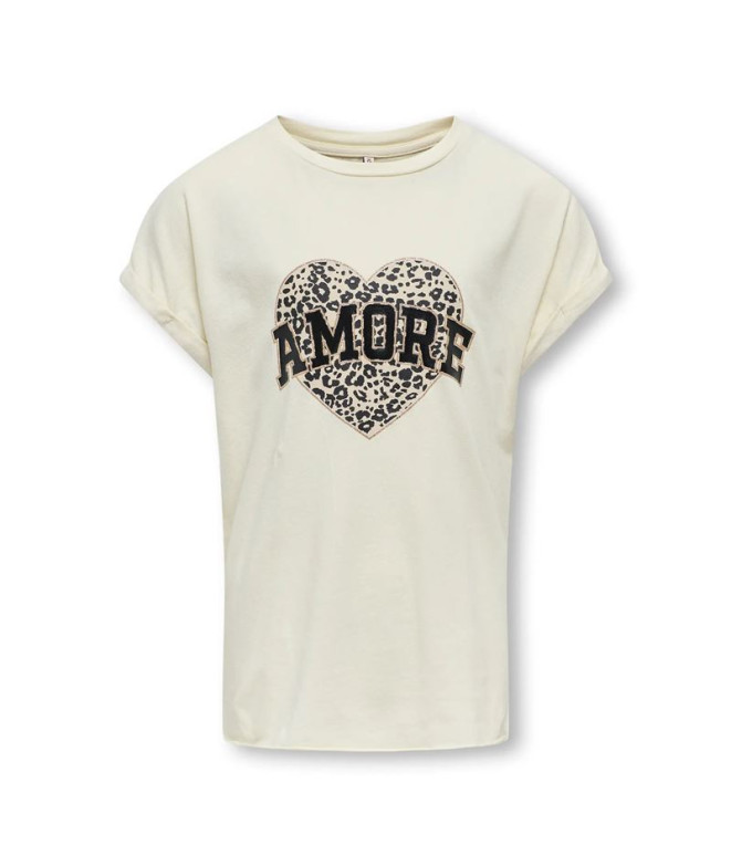 Camiseta Only Koglucy Life S/S Amore Box Noos Niña Birch Amore/Leo