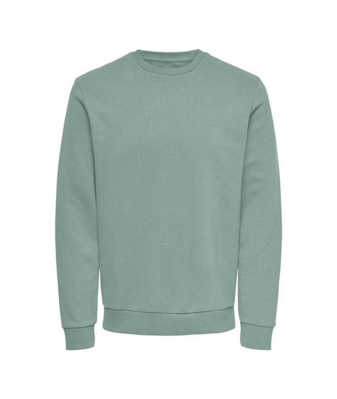 Sudadera Only & Sons Onsceres Crew Neck Noos Iceberg Green Hombre