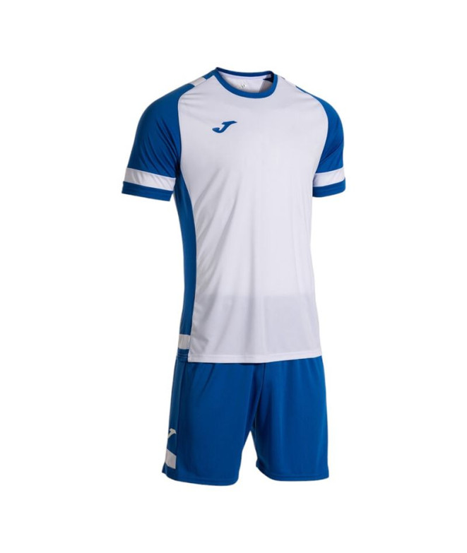 Conjunto de Futebol Joma Líder Branco Royal Menino