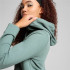Sweat Puma Ess Metallic Hoodie Femme Vert/Argent
