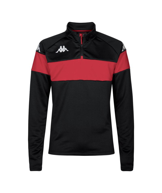 Sudadera Fitness Kappa Dovare Hombre Negro/Rojo