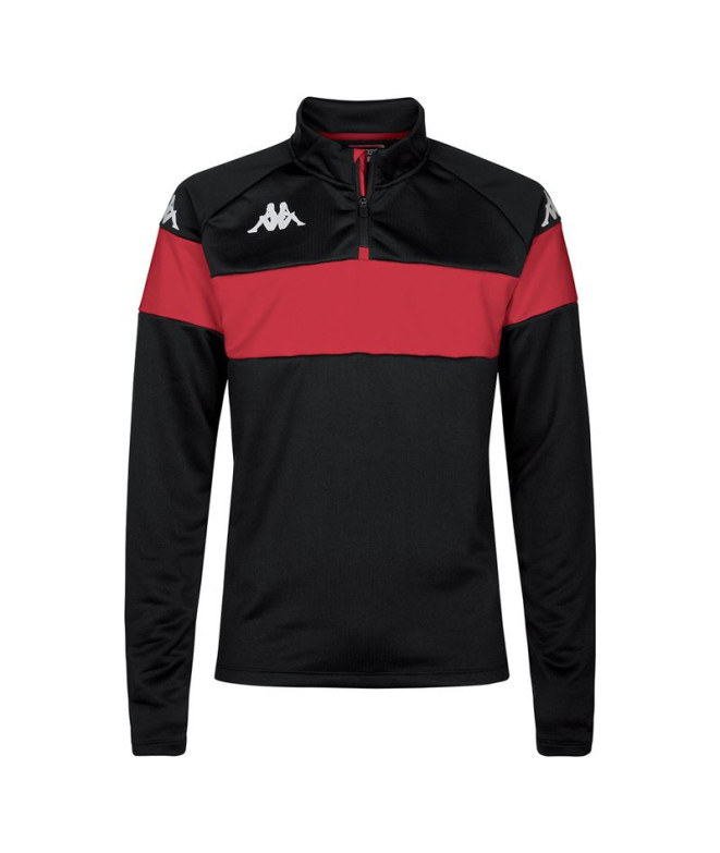 Sweat Fitness Kappa Dovare Homme Noir/Rouge