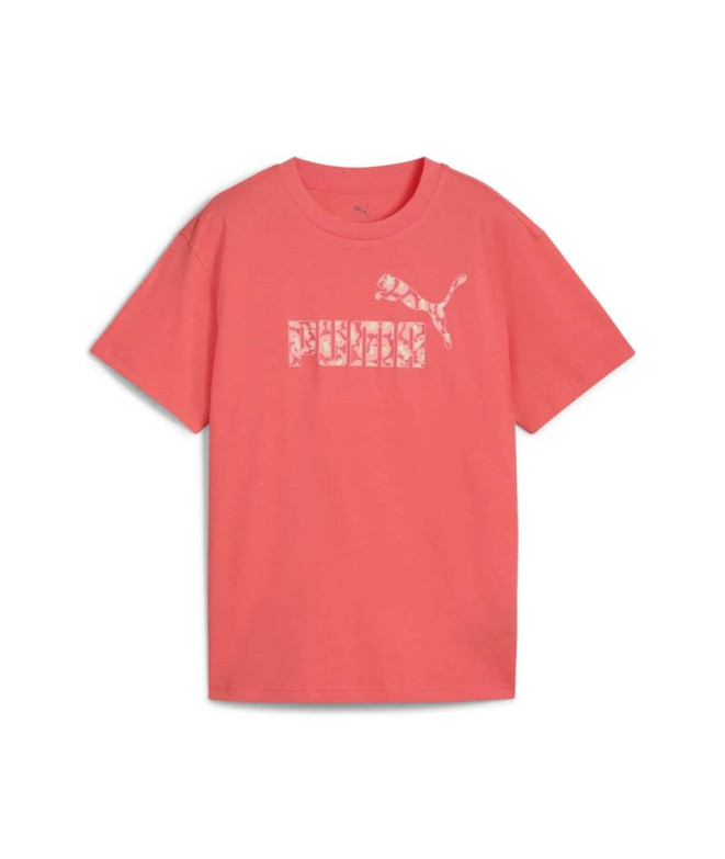Camiseta Puma Essentials Animal Logo Infi,Peach Frost, Niña