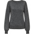 Sudadera Only Jdyrue Glitter L/S Boat Pullove Knt Mujer Dark Grey Melange