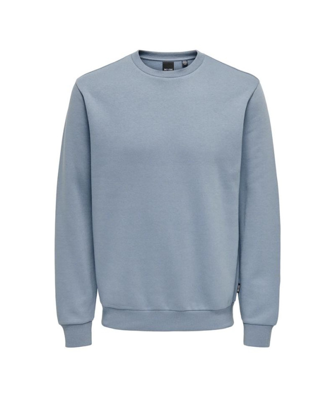 Sudadera Only & Sons Onsceres Crew Neck Noos Flint Stone Hombre