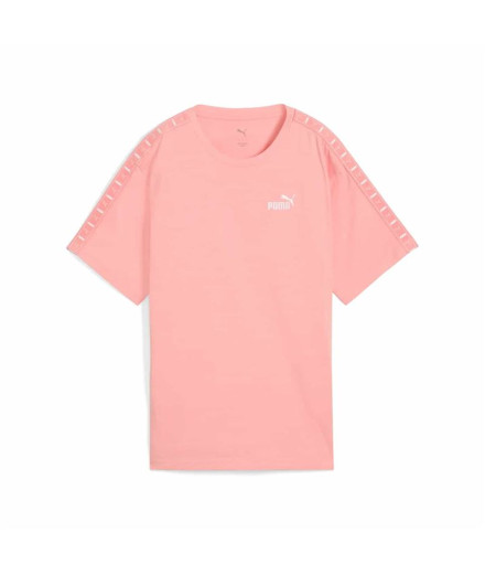 Camiseta Puma Essentials Tape Relaxed Pink Fruit Mulher