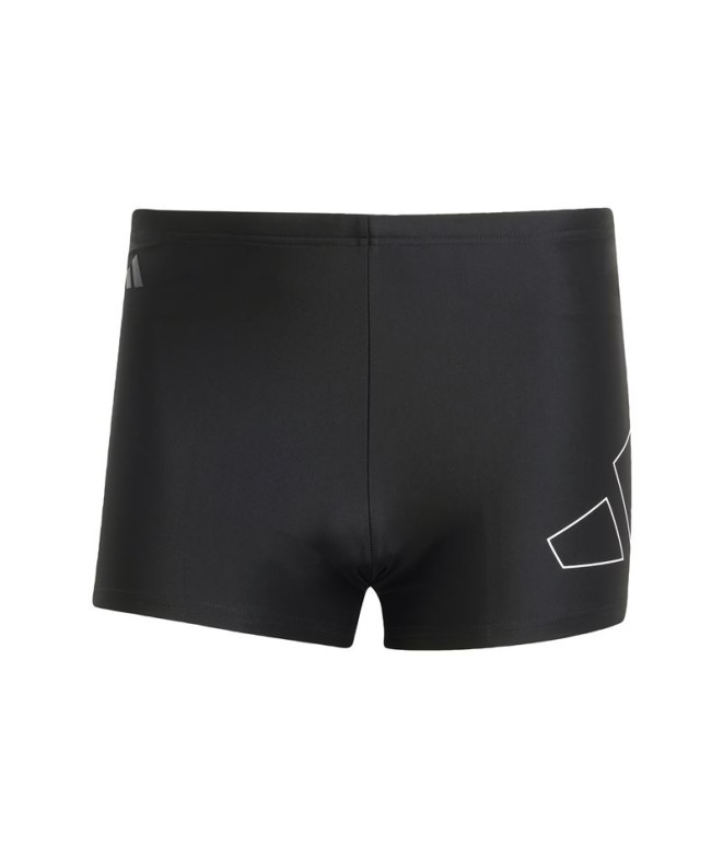 Bañador de Natación adidas Big Bars Boxer Hombre Negro/Blanco
