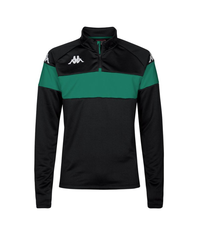 Sudadera Fitness Kappa Dovare Hombre Negro/Verde
