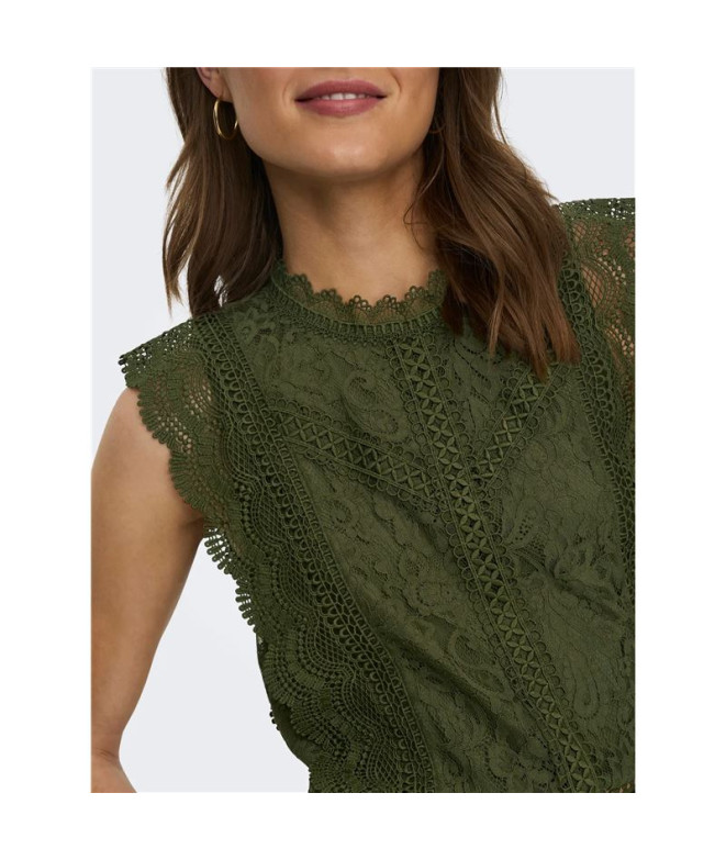 Camiseta Only Onlkaro S/L Lace Noos Mujer Kalamata