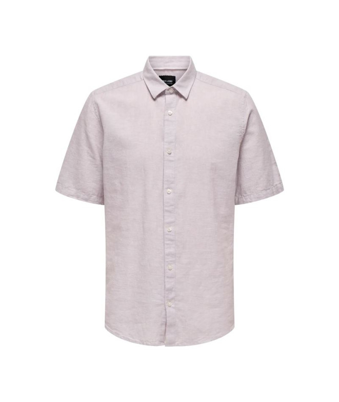 Camisa Only & Sons Onscaiden Life Ss Solid Linen Noos Hombre Nirvana
