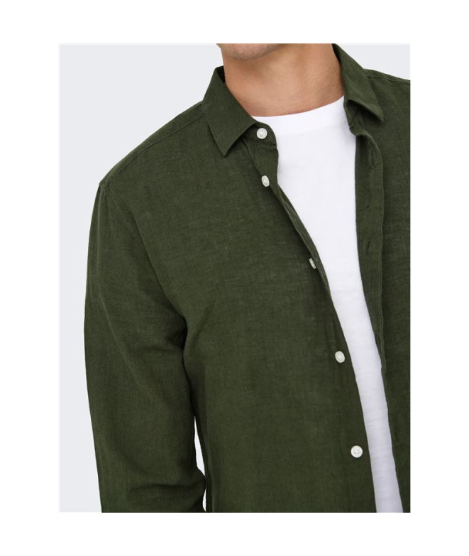Camisa Only & Sons Onscaiden Life Ls Solid...