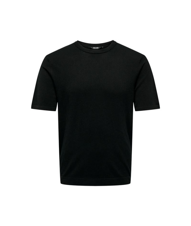 Polo Only & Sons Onswyler Life Reg 14 Ss Knit Noos Hombre Negro