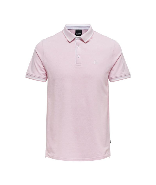 Camiseta Only & Sons Onsfletcher Life Slim Ss Polo Hombre Zephyr /Melange