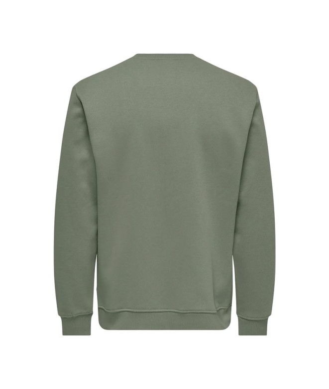 Moletom Only & Sons Onsconnor Reg Crew Neck...