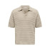 Polo Only & Sons Onsgrayson Ds 5 Chochet Polo Knit Noos Homme Silver Lining