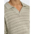 Polo Only & Sons Onsgrayson Ds 5 Chochet Polo Knit Noos Homem Silver Lining