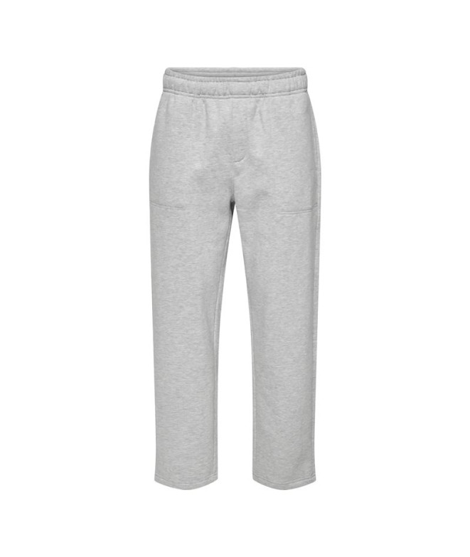Calça Only & Sons Onsconnor Rlx s Noos Homem Cinza Claro Melange