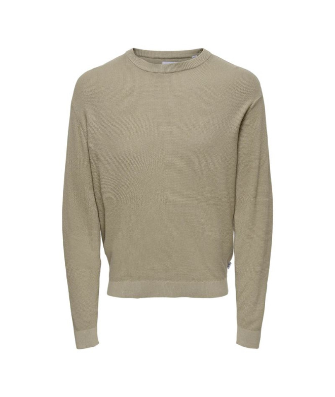 Camiseta Only & Sons Onstony Ds 12 Ls Waffle Crew Knit Noos Homem String