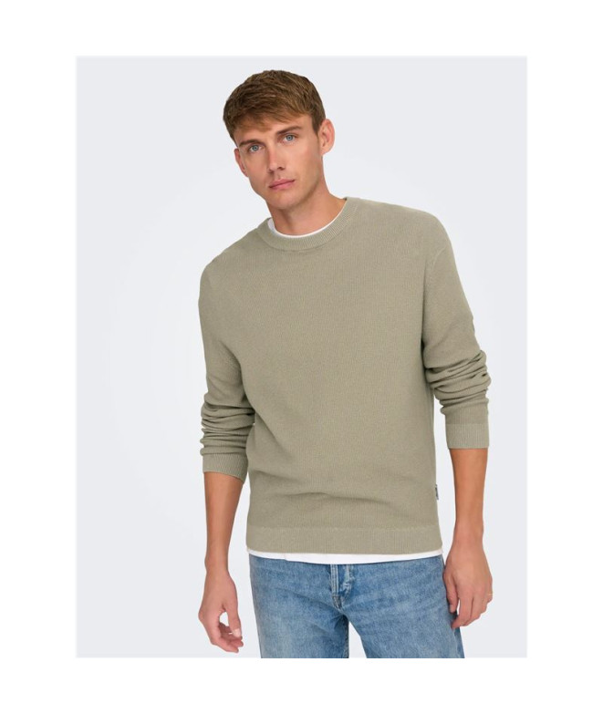 Camiseta Only & Sons Onstony Ds 12 Ls Waffle...