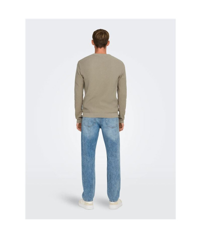 Camiseta Only & Sons Onstony Ds 12 Ls Waffle...