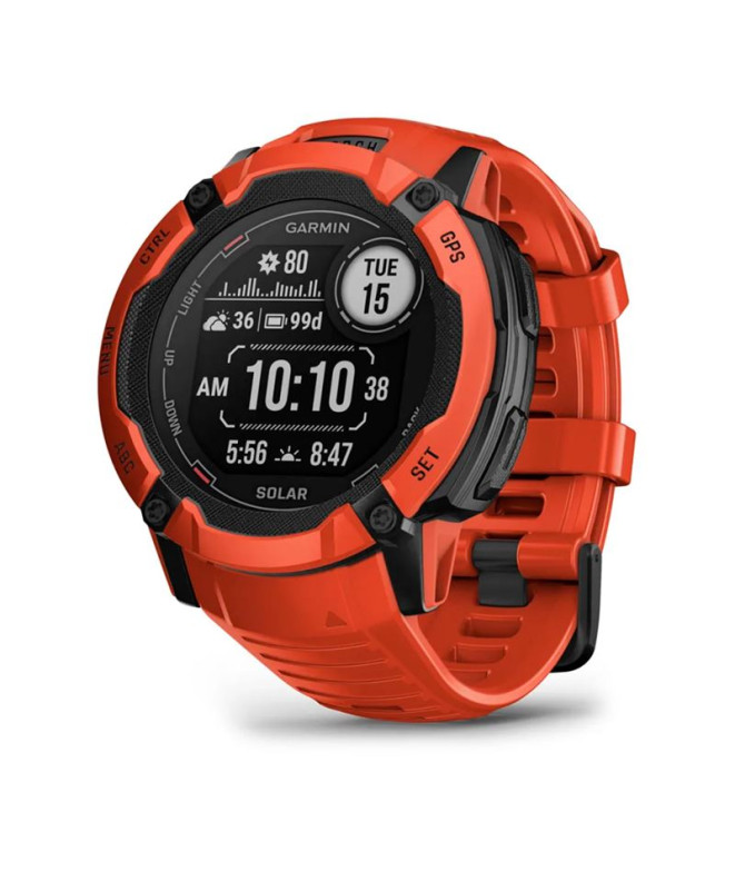 Relógio Garmin Instinct 2X Solar Vermelho