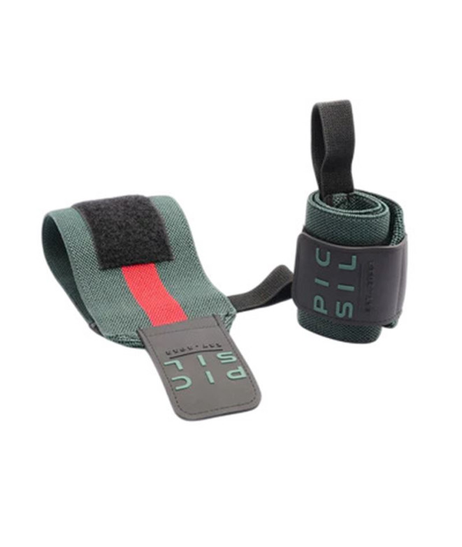 Muñequera Picsil Wrist Wrap Verde/Rojo