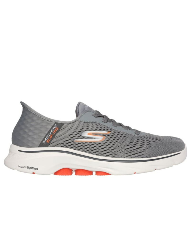 Chaussures Skechers Slip-Ins Go Walk 7 - Free Han Homme Gris/Orange