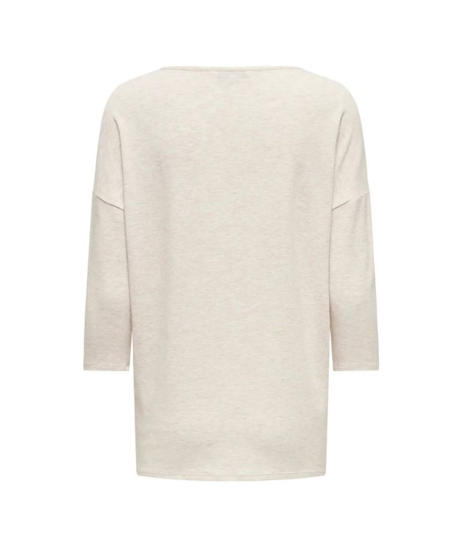 ONLY Dames Onlelsa L/S KNT Pullover, Detail:w White Melange/Pumice Stone, S