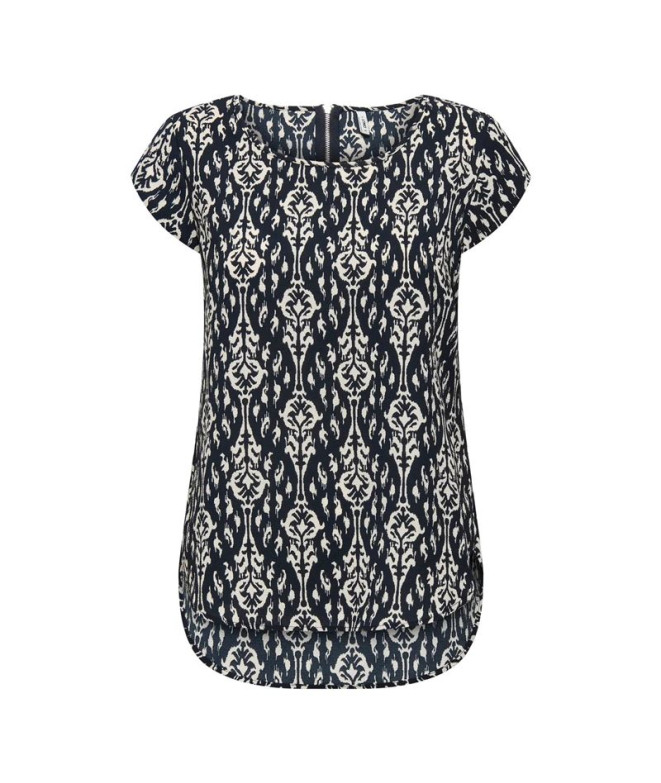 Camiseta Only Onlvic  Aop Noos Total Eclipse Aop:Fe Mulher