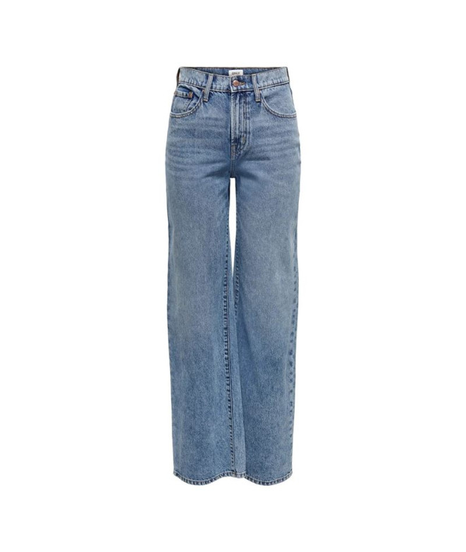 Pantalón Only Onlhope Ex Hw Wide Dnm Rea345 Noos Light Blue Denim Mujer