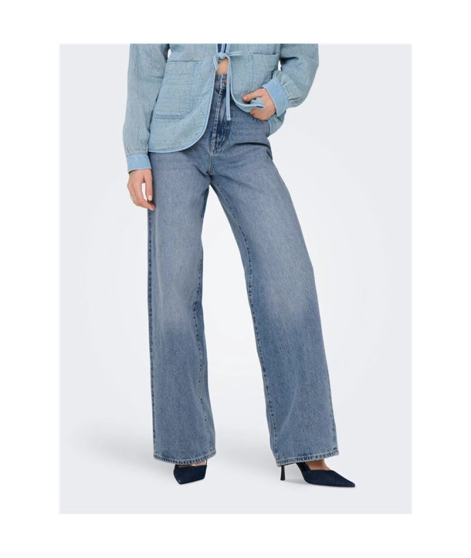 Pantalón Only Onlhope Ex Hw Wide Dnm Rea345...