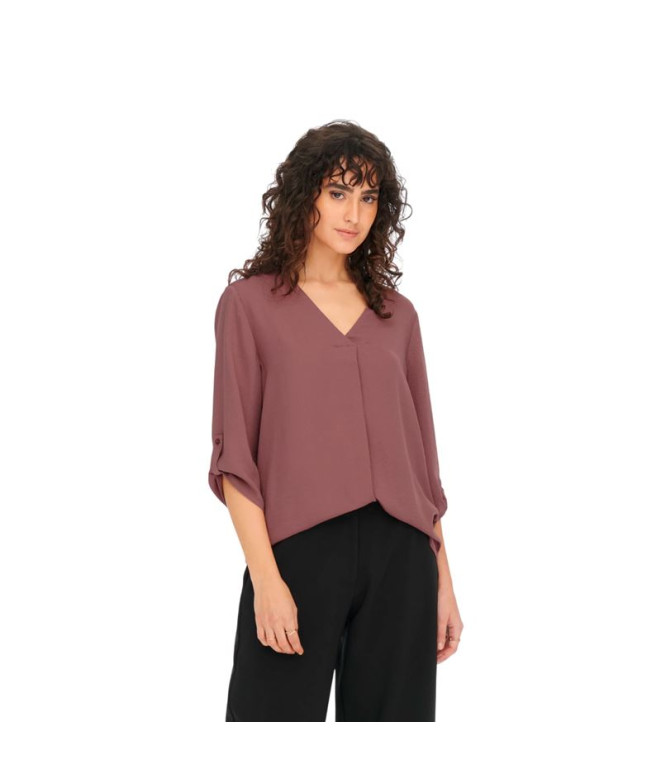 Camiseta Only Jdydivya Life 3/4 Noos Rose Brown Mujer