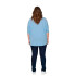 Camiseta Only Carlamour 3/4 Noos Soft Chambray Mulher