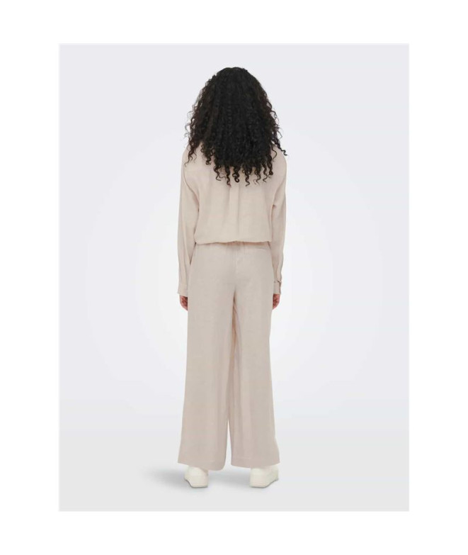 Pantalón Only Onltokyo Hw Linen Blend Noos...