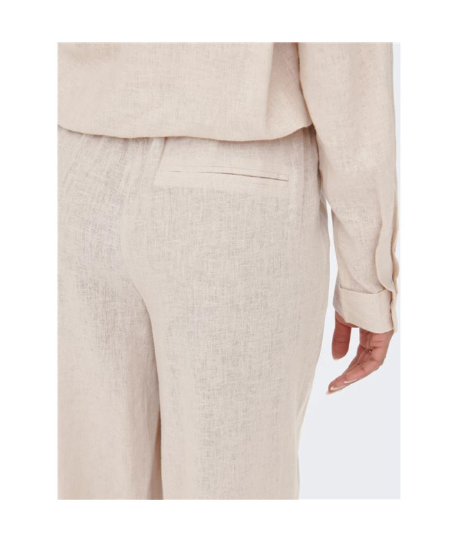 Pantalón Only Onltokyo Hw Linen Blend Noos...