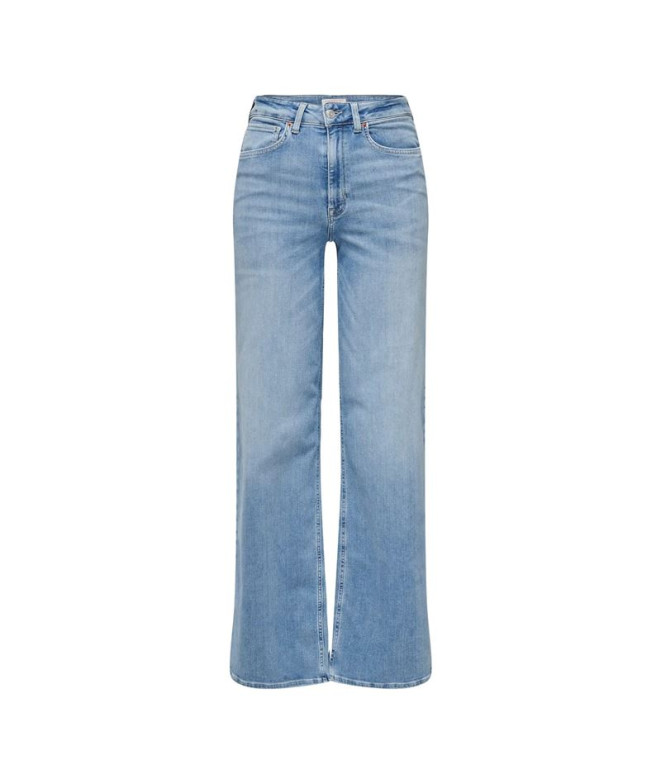 Pantalón Only Onlmadison Blush Hw Wide Dnm Cro371 Noos Light Blue Denim Mujer