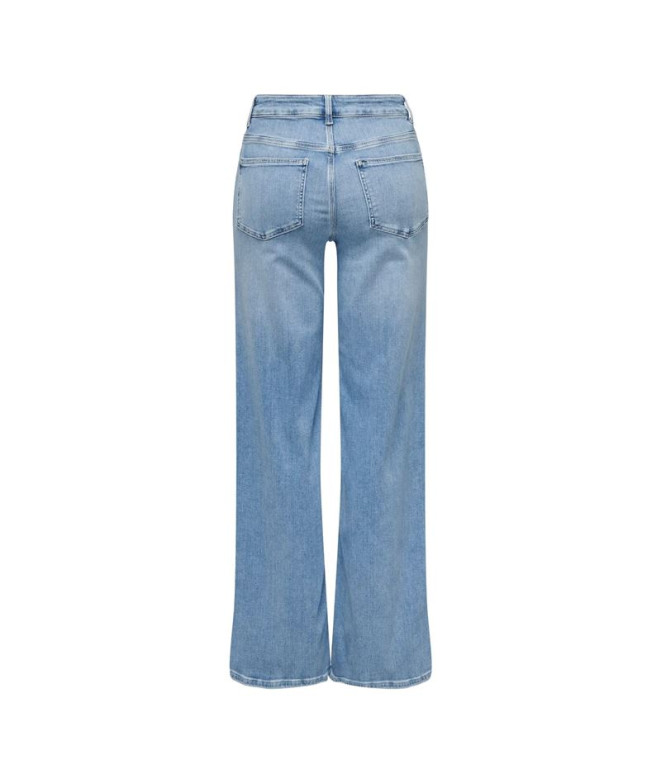 Pantalon Only Onlmadison Blush Hw Wide Dnm...